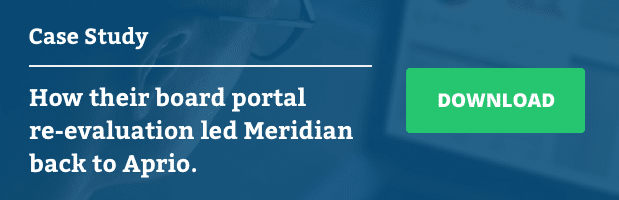 Case study – Meridian re-evaluates modern board technology - Aprio